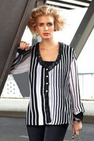 gestreepte crashblouse