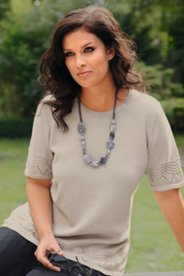 pullover met halflange mouwen