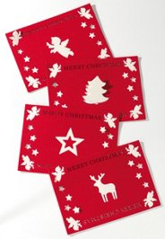 Vilten placemats, set van 4