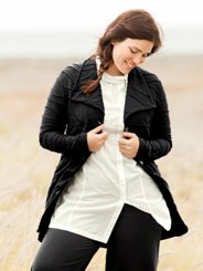 Ulla Popken Eco Cotton Asymmetric Button Front Shirt