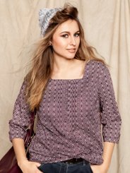 Ulla Popken Bi-Color Print Blouse