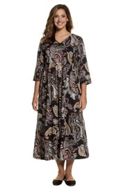 Ulla Popken jersey jurk - grote maten multicolour