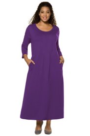 Ulla Popken jurk - grote maten braamrood