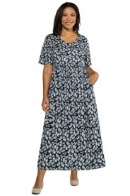 Ulla Popken jurk - grote maten navy/wit
