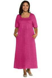 Ulla Popken jurk - grote maten magenta