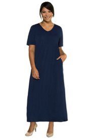 Ulla Popken jersey jurk - grote maten navy