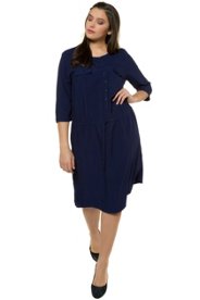 Ulla Popken jurk - grote maten bosbes