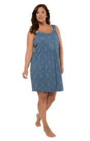 Ulla Popken jersey-jurk - grote maten donkerblauw