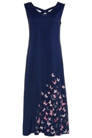Ulla Popken jersey jurk - grote maten donkerblauw