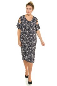 Ulla Popken jurk - grote maten nachtblauw