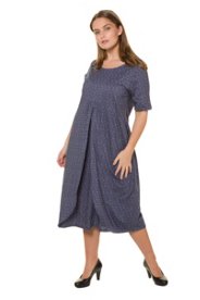 Ulla Popken jersey-jurk - grote maten leiblauw