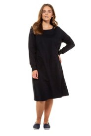 Ulla Popken jurk, lichte a-lijn, 2 zakken - grote maten marine