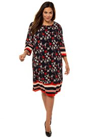 Ulla Popken jurk - grote maten marine